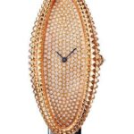 Cartier Baignoire Allongee Watch – 52 mm Pink Gold Case – Diamond Dial – Midnight Blue Strap – WJBA0017
