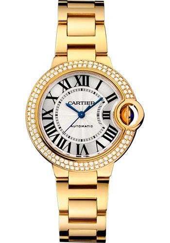 Cartier Ballon Bleu De Cartier Watch – 33 mm Yellow Gold Diamond Case – Diamond Bezel – WJBB0002