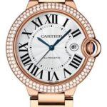Cartier Ballon Bleu de Cartier Watch – 42 mm Pink Gold Diamond Case – White Dial – WJBB0029