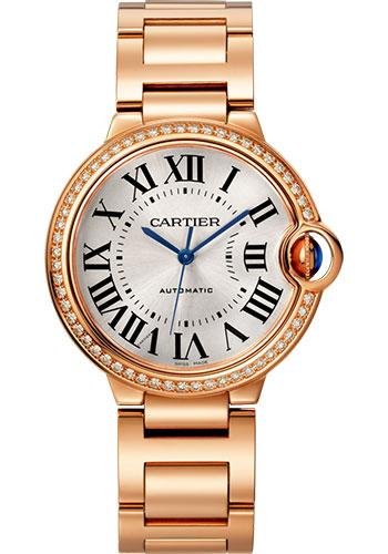 Cartier Ballon Bleu de Cartier Watch – 36 mm Pink Gold Case – Diamond Bezel – WJBB0037