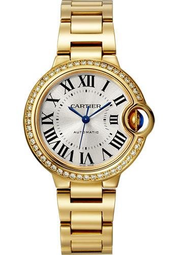 Cartier Ballon Bleu de Cartier Watch – 33 mm Yellow Gold Case – Diamond Bezel – WJBB0042