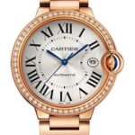 Cartier Ballon Bleu de Cartier Watch – 40 mm Rose Gold Diamond Case – Silvered Dial – Interchangeable Bracelet – WJBB0057