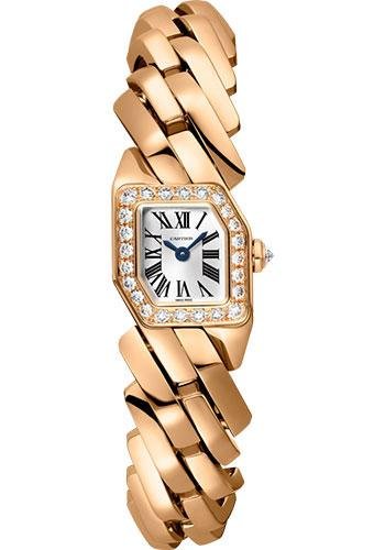 Cartier Maillon de Cartier Watch – 16 x 17 mm Pink Gold Diamond Case – Silver Dial – Bracelet – WJBJ0002