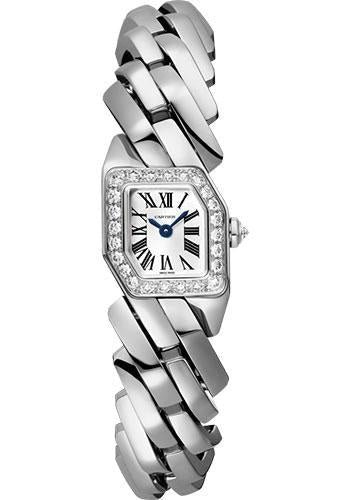 Cartier Maillon de Cartier Watch – 16 x 17 mm White Gold Diamond Case – Silver Dial – Bracelet – WJBJ0003