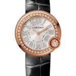 Cartier Ballon Blanc de Cartier Watch – 26 mm Pink Gold Case – Diamond Bezel – Black Alligator Strap – WJBL0004