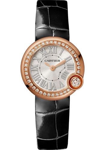 Cartier Ballon Blanc de Cartier Watch – 26 mm Pink Gold Case – Diamond Bezel – Black Alligator Strap – WJBL0004