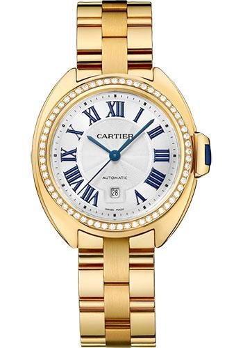 Cartier Cle de Cartier Watch – 31 mm Yellow Gold Diamond Case – Effect Dial – WJCL0004