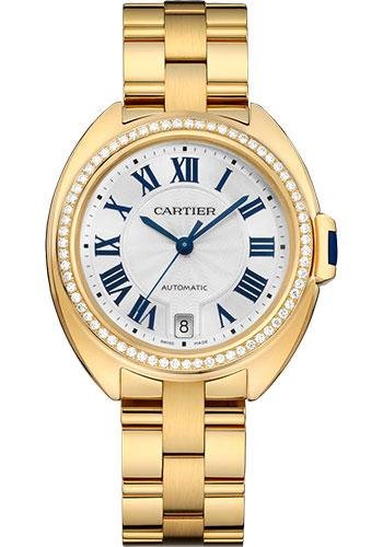 Cartier Cle de Cartier Watch – 35 mm Yellow Gold Diamond Case – Effect Dial – WJCL0023