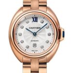 Cartier Cle de Cartier Watch – 31 mm Pink Gold Case – Silvered Flinque Diamond Dial – WJCL0034