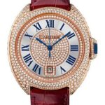 Cartier Cle de Cartier Watch – 40 mm Pink Gold Diamond Case – Pink Gold Diamond Dial – Bourdeau Alligator Strap – WJCL0037