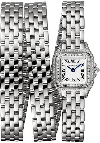 Cartier Panthere de Cartier Triple Loop Watch – 20 mm White Gold Case – Diamond Bezel – White Gold Triple Loop Bracelet – WJPN0011
