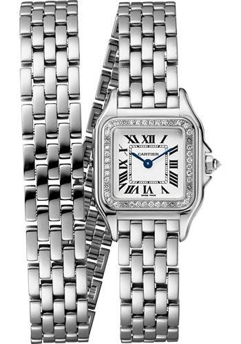Cartier Panthere de Cartier Double Loop Watch – 22 mm White Gold Case – Diamond Bezel – White Gold Double Loop Bracelet – WJPN0012