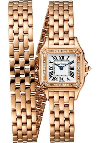 Cartier Panthere de Cartier Double Loop Watch – 22 mm Pink Gold Case – Diamond Bezel – Pink Gold Double Loop Bracelet – WJPN0014