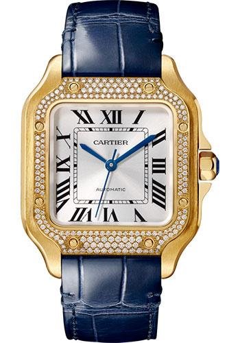 Cartier Santos de Cartier Watch – 35.1 mm Yellow Gold Case – Diamond Bezel – WJSA0008