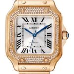 Cartier Santos de Cartier Watch – 35.1 mm Pink Gold Case – Diamond Bezel – WJSA0009