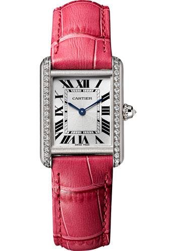 Cartier Tank Louis Cartier Watch – 29.55 mm White Gold Case – Pink Fuschia Alligator Strap – WJTA0011