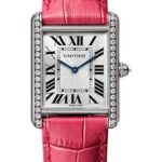 Cartier Tank Louis Cartier Watch – 33.7 mm White Gold Case – Pink Fuschia Alligator Strap – WJTA0015