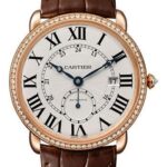 Cartier Ronde Louis Cartier Watch – 40 mm Pink Gold Diamond Case – Brown Alligator Strap – WR007017