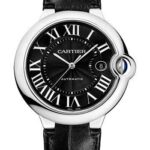 Cartier Ballon Bleu De Cartier Watch – 42.1 mm Steel Case – Black Dial – Black Alligator Strap – WSBB0003