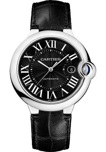 Cartier Ballon Bleu De Cartier Watch – 42.1 mm Steel Case – Black Dial – Black Alligator Strap – WSBB0003