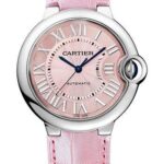 Cartier Ballon Bleu de Cartier Watch – 36 mm Steel Case – Pink Dial – Pink Alligator Strap – WSBB0007