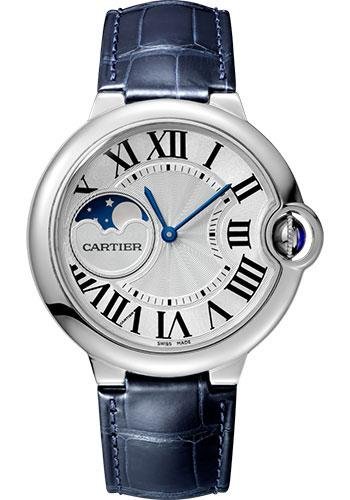 Cartier Ballon Bleu de Cartier Watch – 37 mm Steel Case – Blue Alligator Strap – WSBB0020