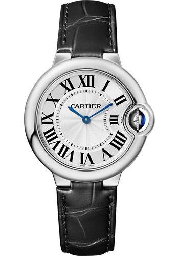 Cartier Ballon Blanc de Cartier Watch – 33 mm Steel Case – Alligator Strap – WSBB0034