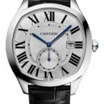 Cartier Drive de Cartier Watch – 40 mm Steel Case – Silvered Dial – Black Alligator Strap – WSNM0004