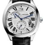 Cartier Drive de Cartier – 40 mm Large Date – Silvered Dial – Black Alligator Strap – WSNM0005