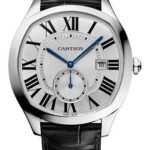Cartier Drive de Cartier Watch – 40 mm x 41 mm Steel Case – Silvered Dial – Black Alligator Strap – WSNM0015