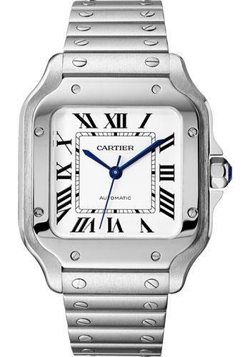 Cartier Santos de Cartier Watch – 35.1 mm Steel Case – Silvered Dial – WSSA0029