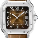Cartier Santos De Cartier Large Automatic Steel Interchangeable Metal And Leather Bracelets – WSSA0064
