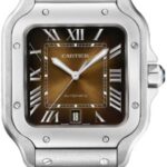 Cartier Santos De Cartier Large Automatic Steel Interchangeable Metal And Leather Bracelets – WSSA0064