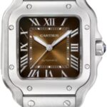 Cartier Santos De Cartier Watch Medium Model Automatic Movement Steel Interchangeable Metal And Leather Straps – WSSA0065