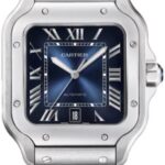Cartier Santos De Cartier Large Automatic Steel Interchangeable Steel and Leather Bracelets – WSSA0071