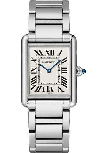 Cartier Tank Must Watch – 33.7 mm x 25.5 mm Steel Case – Silvered Dial – Interchangeable Bracelet – WSTA0052