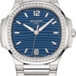 Patek Philippe Nautilus Ladies Stainless Steel Blue Dial Diamond Bezel | 7118/1200A-001