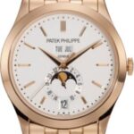 Patek Philippe Complications Annual Calendar Moon Phases Rose Gold Silver Opaline Dial | 5396/1R-010