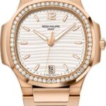 Patek Philippe Nautilus Ladies Rose Gold Silver Dial | 7118/1200R-001