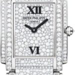 Patek Philippe Ladies Twenty~4 Ladies White Gold Pave Diamond Dial | 4910/52G