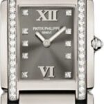 Patek Philippe Twenty~4 Ladies Medium 32 x 30mm Grey Diamond Roman White Gold Diamond Set Quartz | 4920G-001