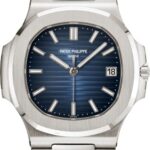 Patek Philippe Nautilus Date Sweep Seconds White Gold Black Blue Dial | 5811/1G-001