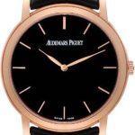 Audemars Piguet Jules Audemars Extra-Thin 41mm Black Index Rose Gold Leather | 15180OR.OO.A002CR.01