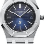 Audemars Piguet Royal Oak “Jumbo” Extra-Thin Titanium 39mm Blue Index Titanium Bracelet | 15202IP.OO.1240IP.01