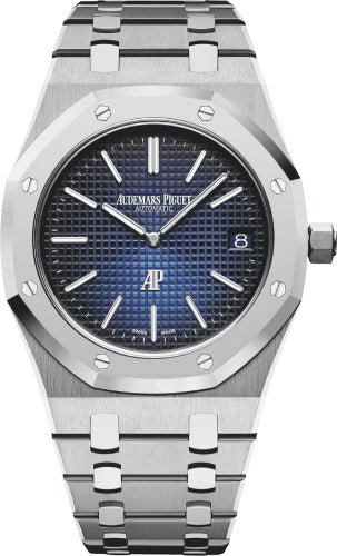 Audemars Piguet Royal Oak “Jumbo” Extra-Thin Titanium 39mm Blue Index Titanium Bracelet | 15202IP.OO.1240IP.01