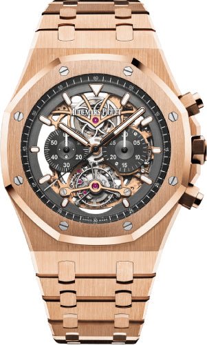 Audemars Piguet Royal Oak Tourbillon 44mm Chronograph Openworked Rose Gold – 26347OR.OO.1205OR.01