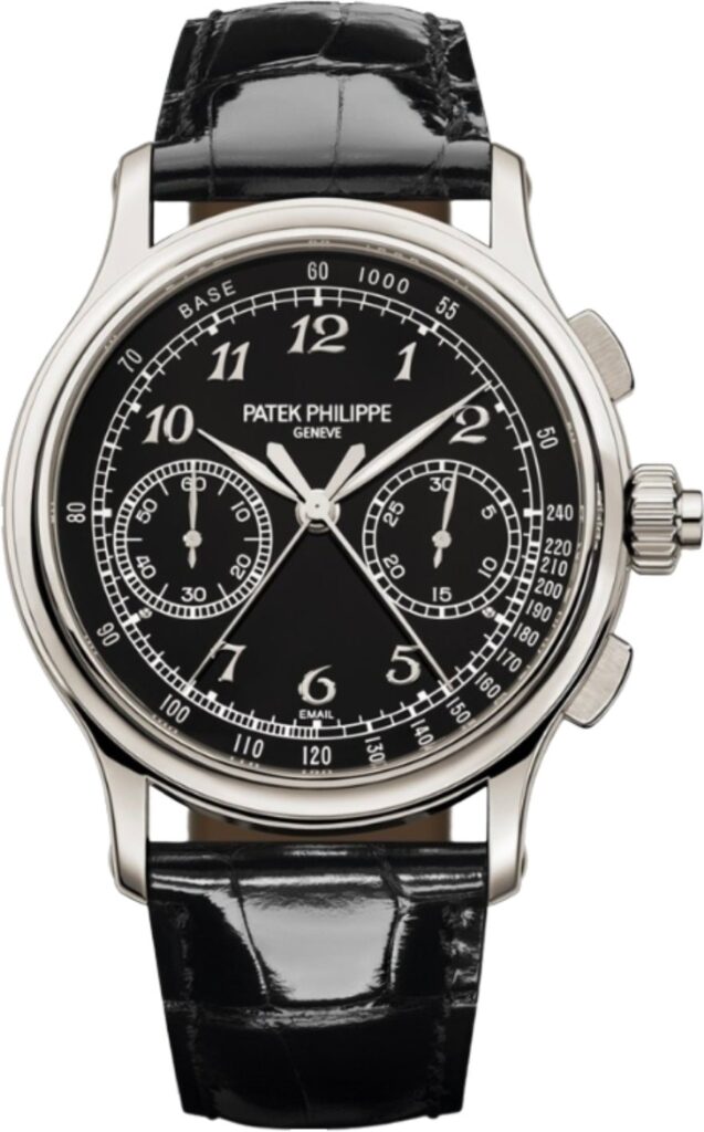 Patek Philippe Grand Complications Chronograph 33mm Black Arabic Platinum Leather Manual – 5959P-011