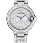Cartier Ballon Bleu de Cartier Watch – 33 mm White Gold Diamond Case – Diamond Paved Dial – Diamond Bracelet – HPI00562