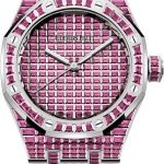 Audemars Piguet Royal Oak Selfwinding Pink Tourmaline 37mm “50th Anniversary” White Gold Pink Dial | 15554BC.TM.1274BC.01