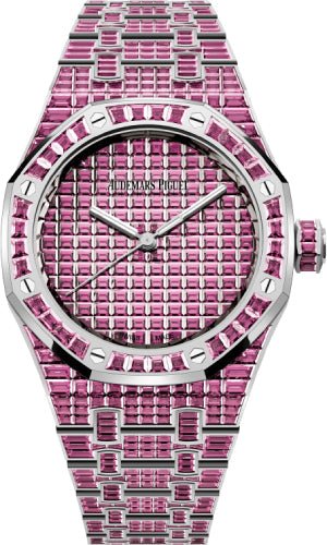 Audemars Piguet Royal Oak Selfwinding Pink Tourmaline 37mm “50th Anniversary” White Gold Pink Dial | 15554BC.TM.1274BC.01
